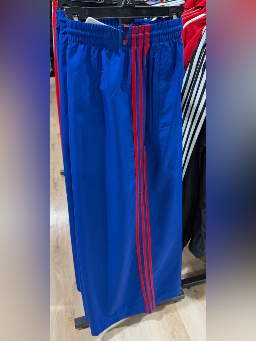 Adidas [S-M] Firebird Adilenium Wide Leg Track Pants Royal Blue/Red KD6301 - Picture 4 of 6